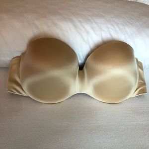 Maidenform Strapless Padded Push-up Bra 36C Nude